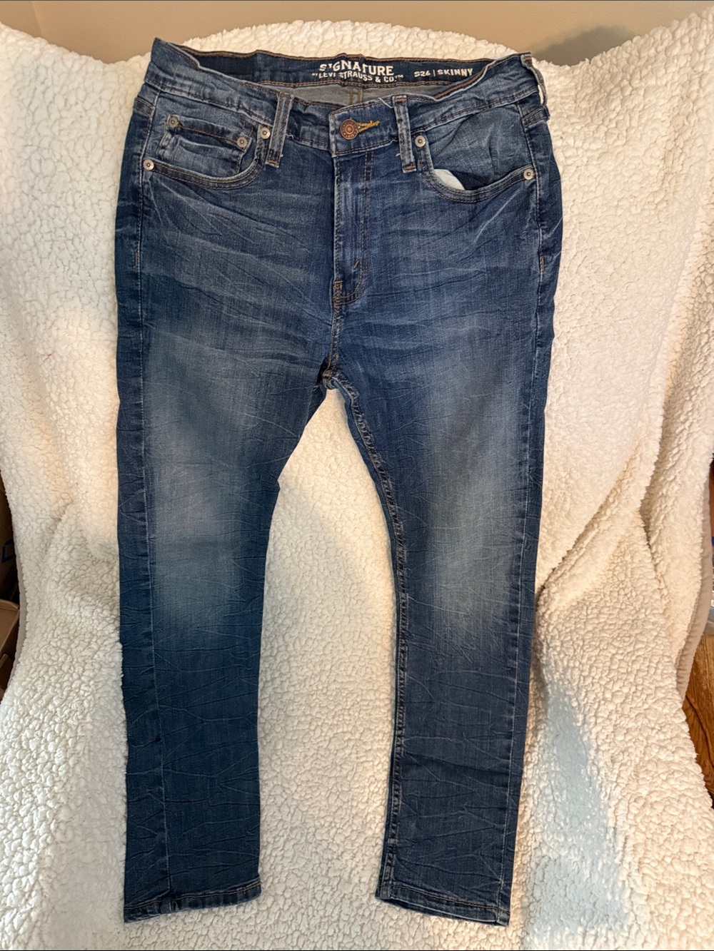 Levi's Men's Skinny Jeans in Dark Blue Wash